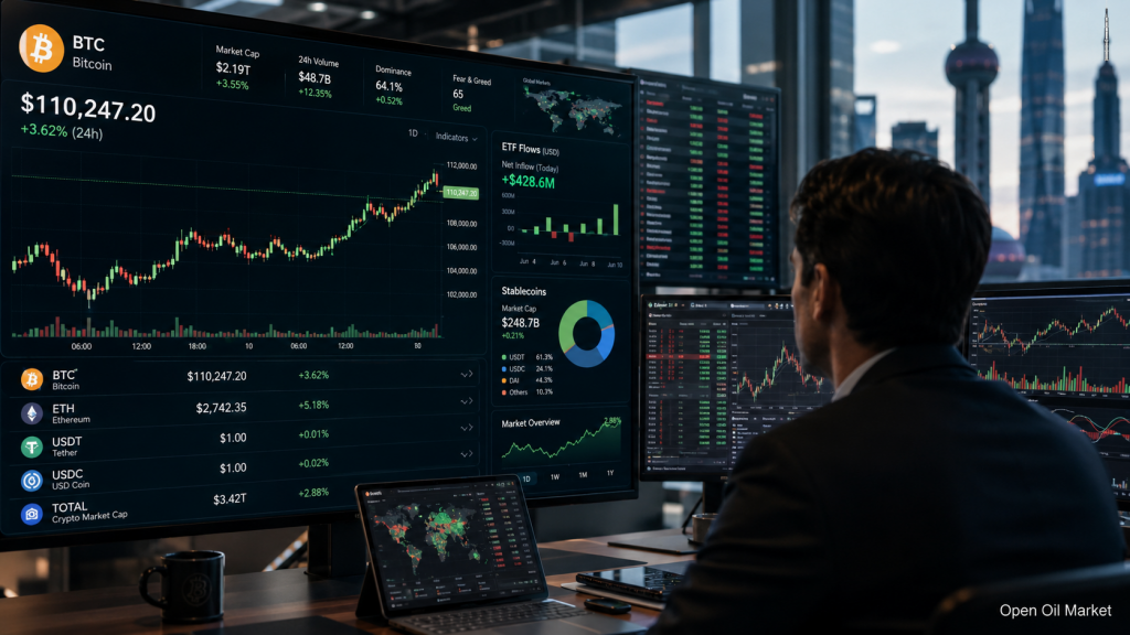 Balita sa mga cryptocurrency, Miyerkules, ika-10 ng Hunyo 2026: Ang Bitcoin ay sinusubukang suriin ang katatagan ng merkado habang ang mga stablecoin at ETF ay nagtatakda ng tono para sa mga mamumuhunan.