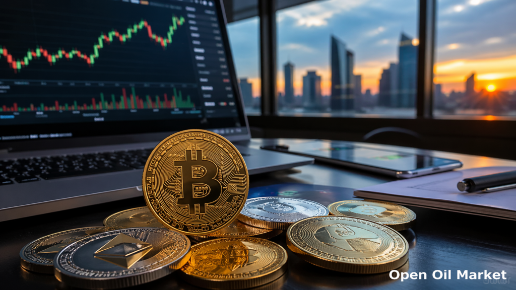 Balita sa Cryptocurrency Abril 24, 2026 mga graph ng bitcoin at mga digital na asset sa mga pinansyal na sentro.