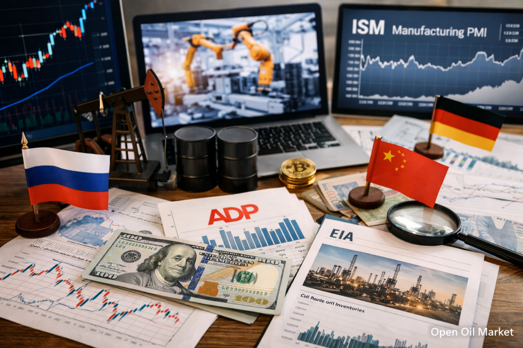 Kaganapan sa Ekonomiya at mga Corporate Report - Miyerkules, Abril 1, 2026: Global PMI, ADP USA, Retail Sales at Oil Inventories