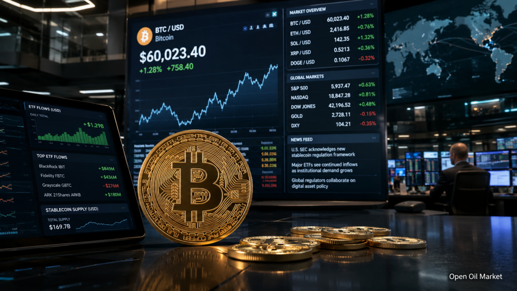 Merkado ng Cryptocurrency 29 Hunyo 2026: Bitcoin, ETF, stablecoins at nangungunang 10 digital na asset