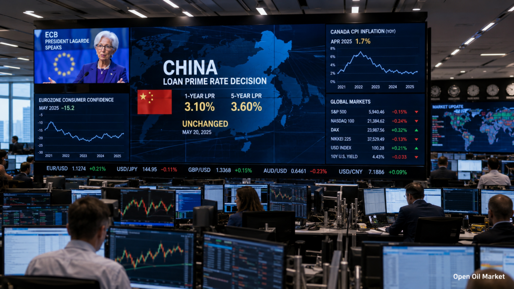 Makroekonomikong Kalendaryo at Corporate Reports sa Hunyo 22, 2026 para sa mga mamumuhunan: LPR ng Tsina, talumpati ni Lagarde, CPI ng Canada at consumer confidence sa Eurozone.