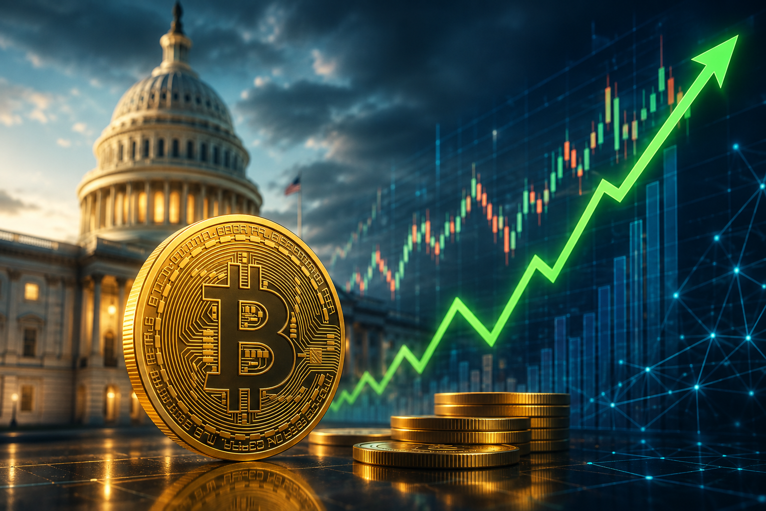 Balita sa Cryptocurrency: Miyerkules, Agosto 5, 2026 — Bitcoin Bounce patungong $64,000, Merkado Naghihintay ng Resolusyon sa CLARITY Act
